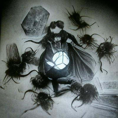Magical Girl Transformation in Victorian Goth Style
