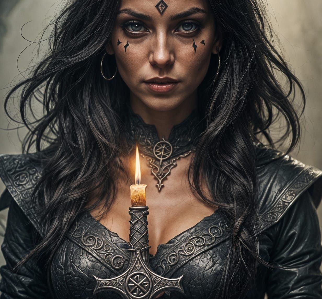 Witch's Sacred Dagger with Runes