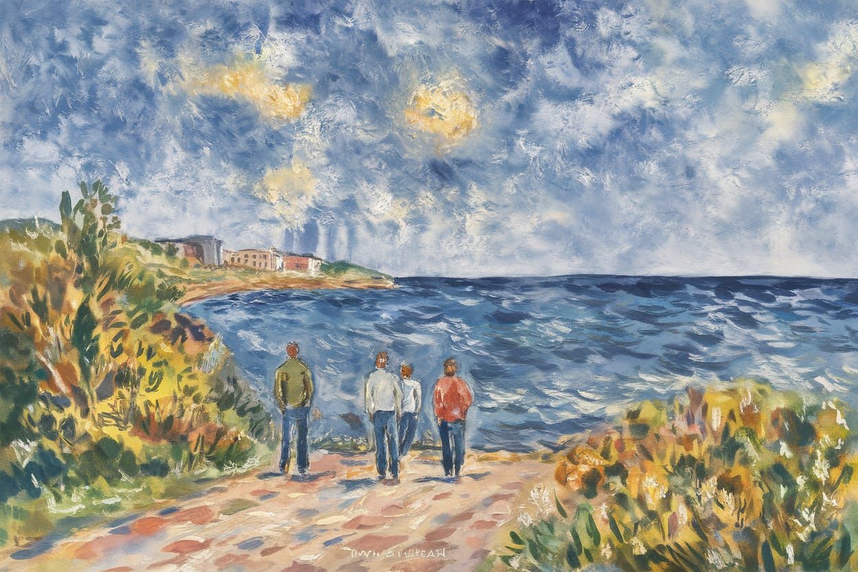 Ethereal Impressionistic Seascape in Watercolor Style