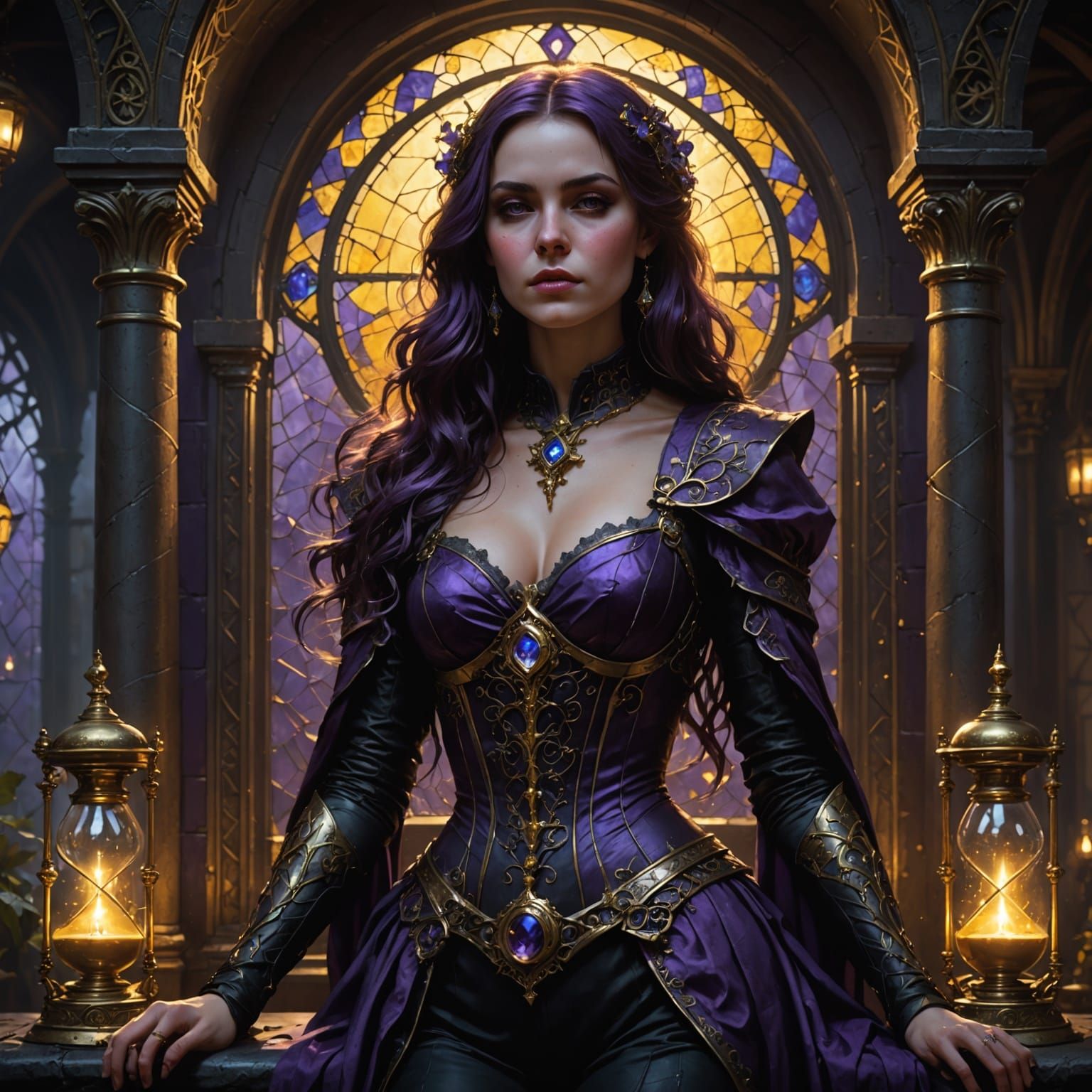 Gothic Goddess in Dark Fantasy Splendor