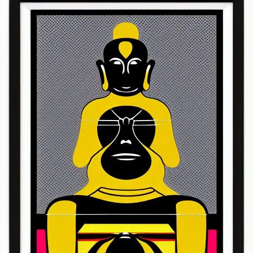 Budda Dog Portrait: Pop Art Screen Print