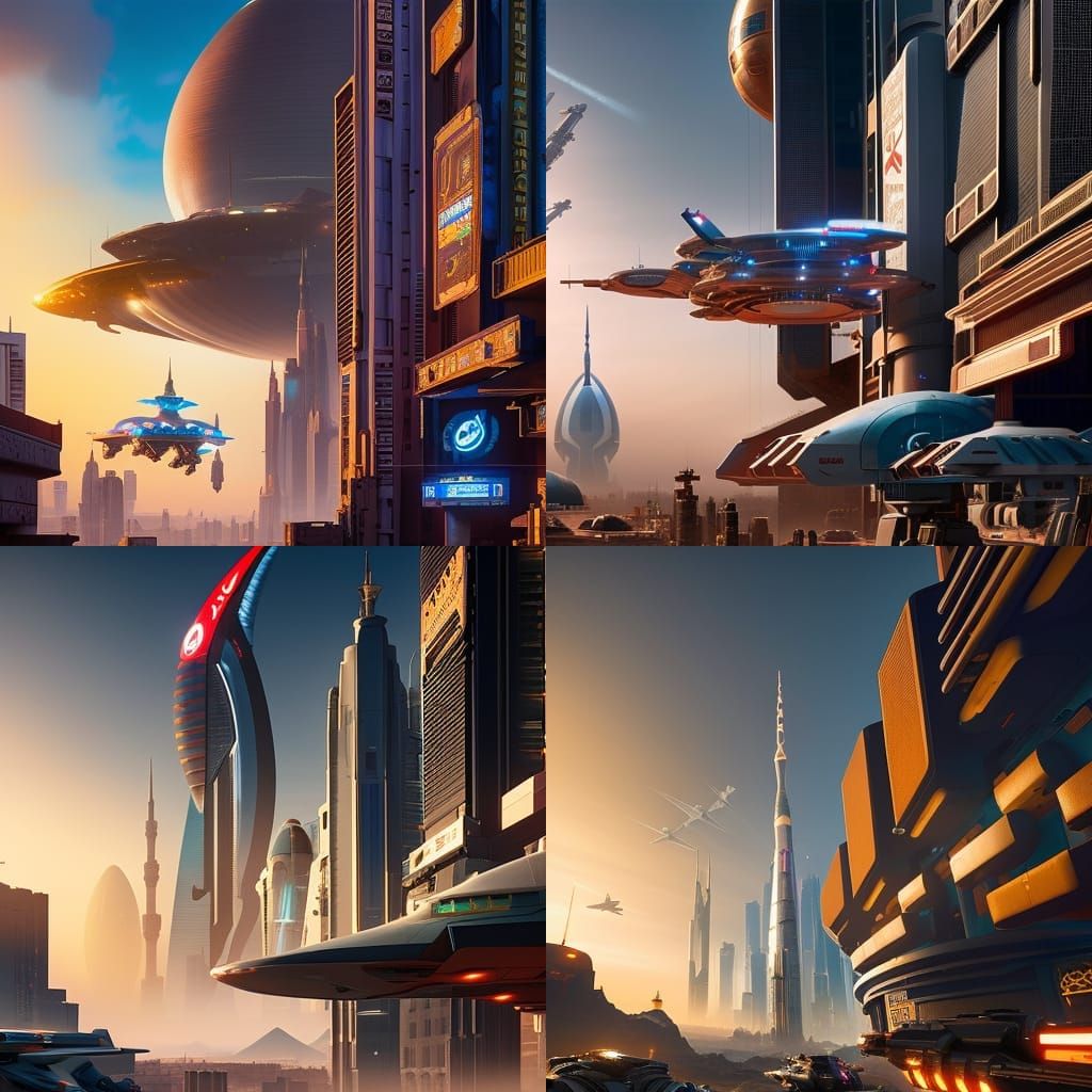 Hyperdetailed Abu Dhabi with Dynamic Lighting