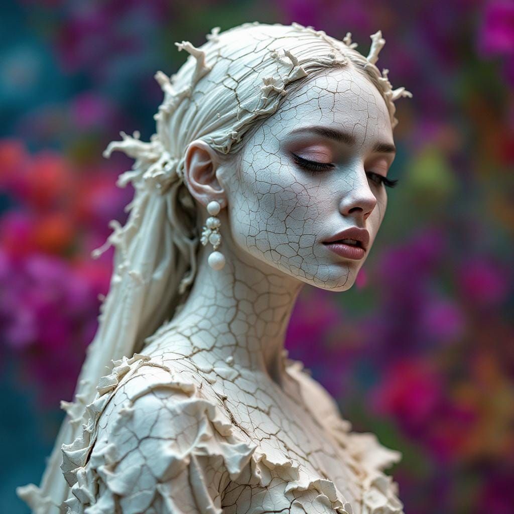 Mud Woman in Wedding Dress, Conceptual Art