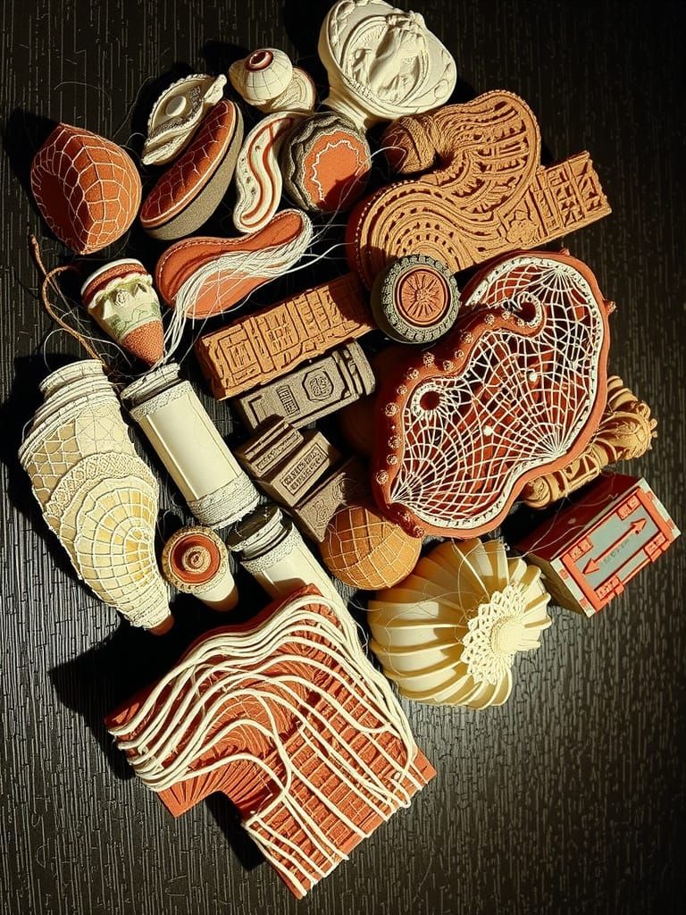 Surreal Abstract Waves in Black and White