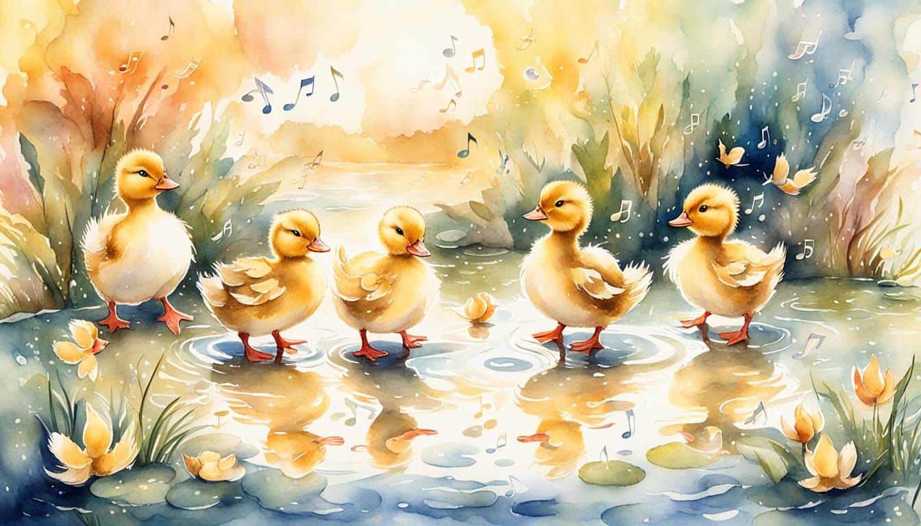 Dancing Ducklings, Beatrix Potter style