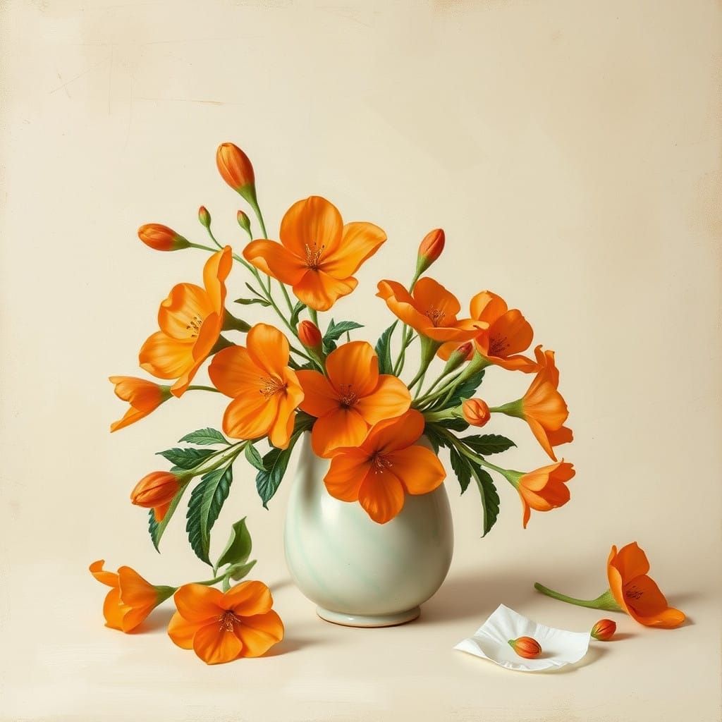 Impressionist Florals in Whimsical Still Life