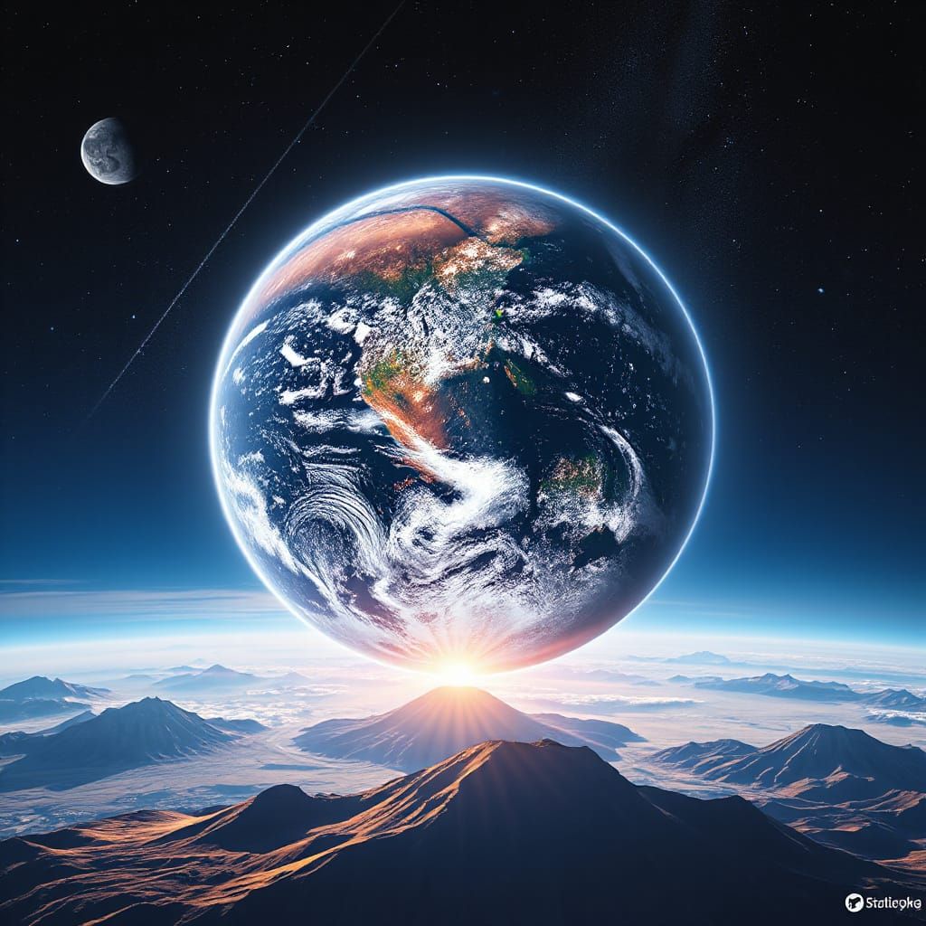 Vibrant Earth: A Sci-Fi Environmental Art Masterpiece