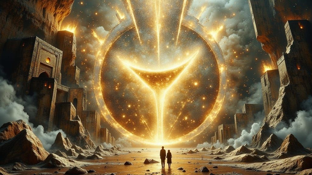 Epic Illustration of Time Across Eras