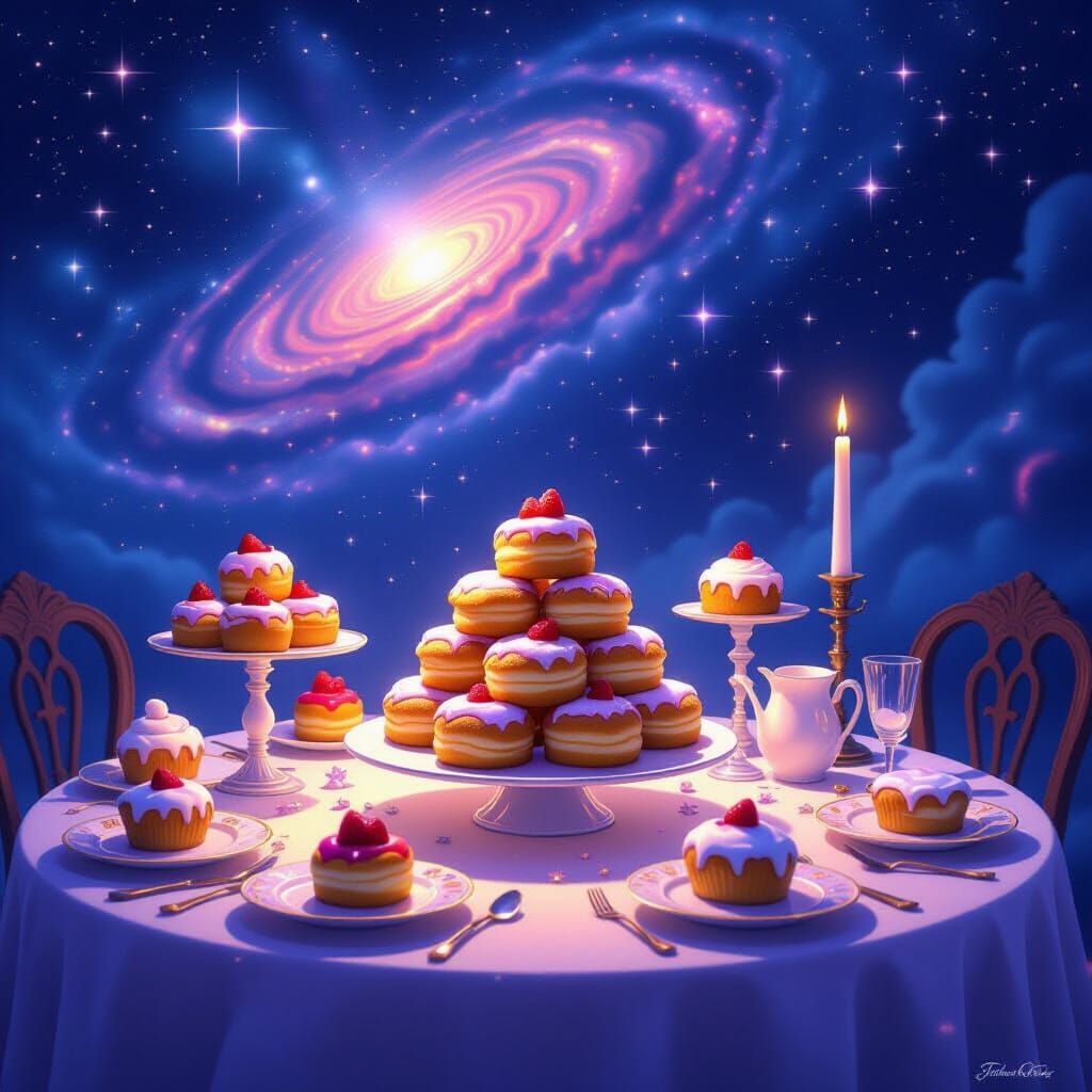 Enchanted Desserts on a Celestial Banquet Table