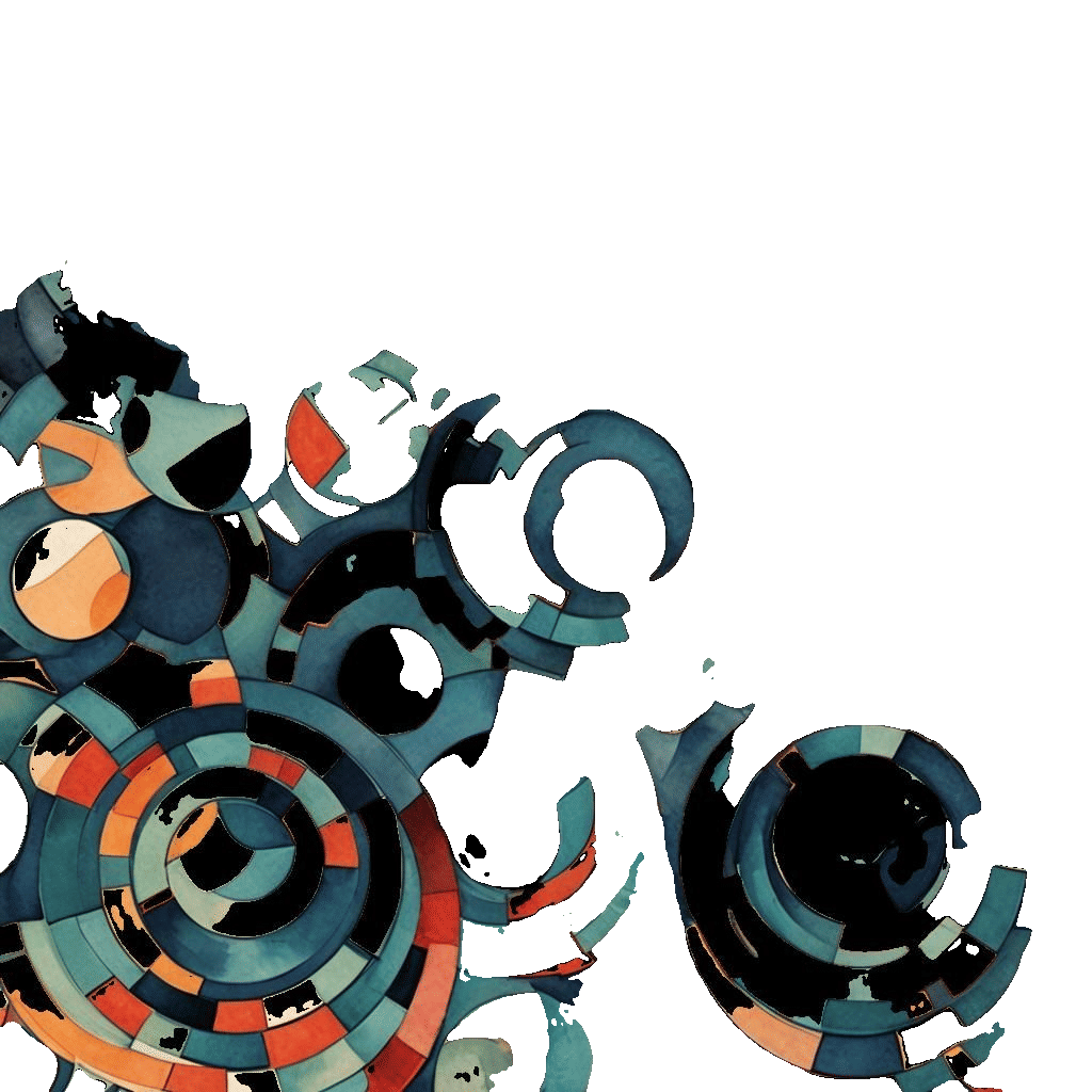 Geometric Fauvism Circles in Watercolor