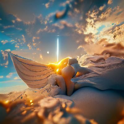 Angel in Morning Star Land: Matte Painting