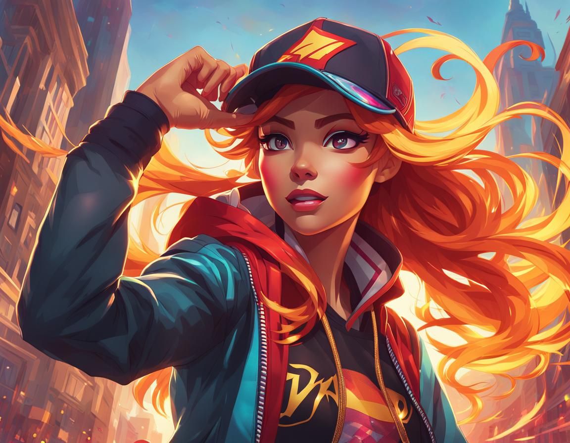 Breakdancing Portrait in Hyperdetailed Digital Art Style