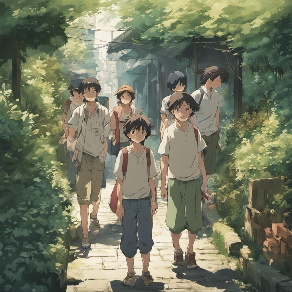 Anime Boy in Ghibli Style Key Visual