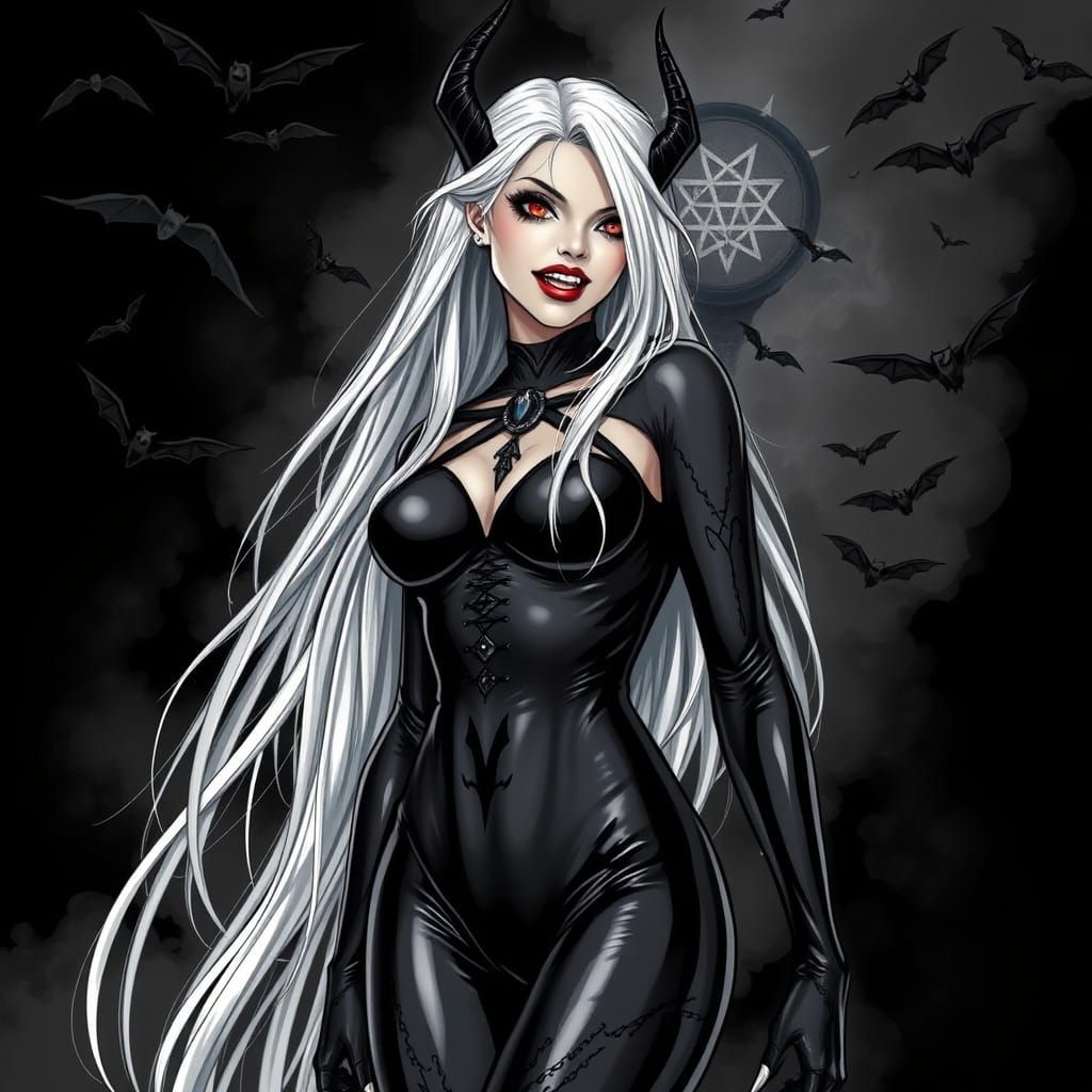 Vampiress in Dark Arts Attire