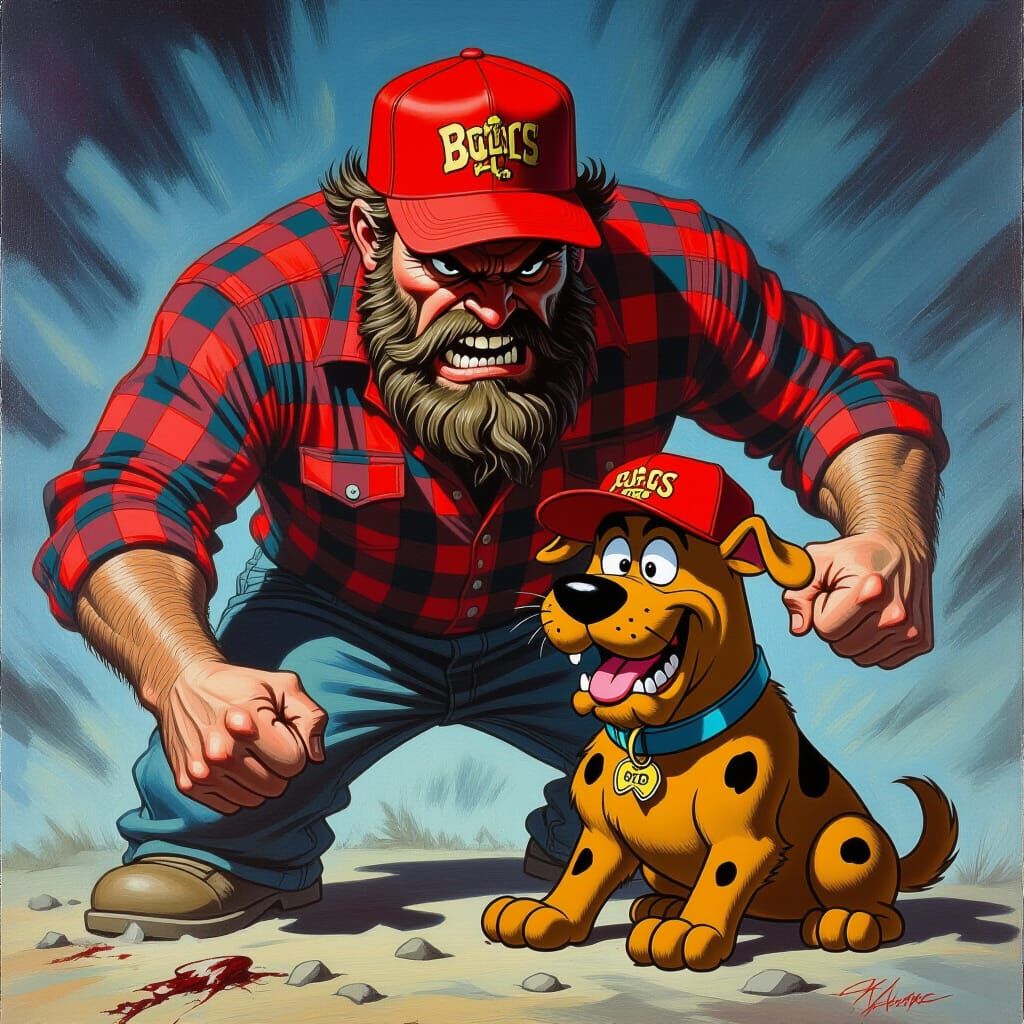 Scooby Doo's Monstrous Transformation: A Grotesque Caricatur...