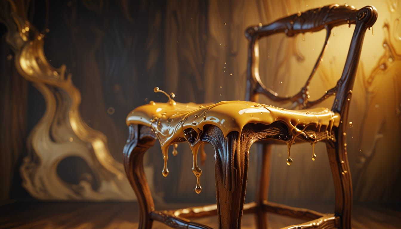 Surreal Melting Chair in Macro Photography