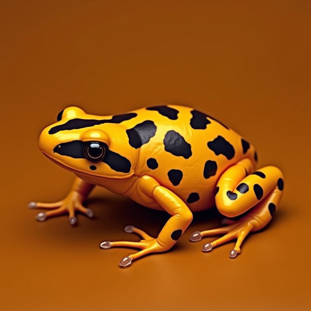 Dendrobates Auratus Frog on Leaf