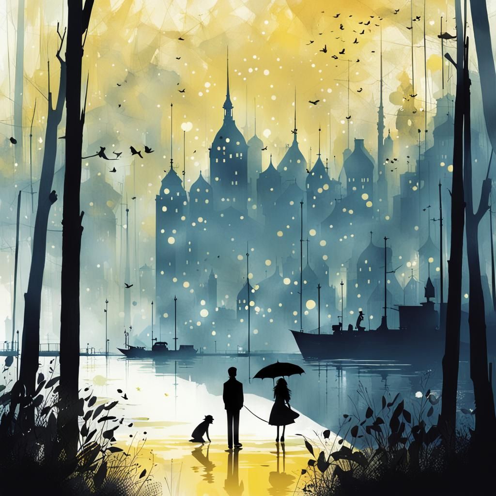 Charming Animated Illustration in Vintage Style