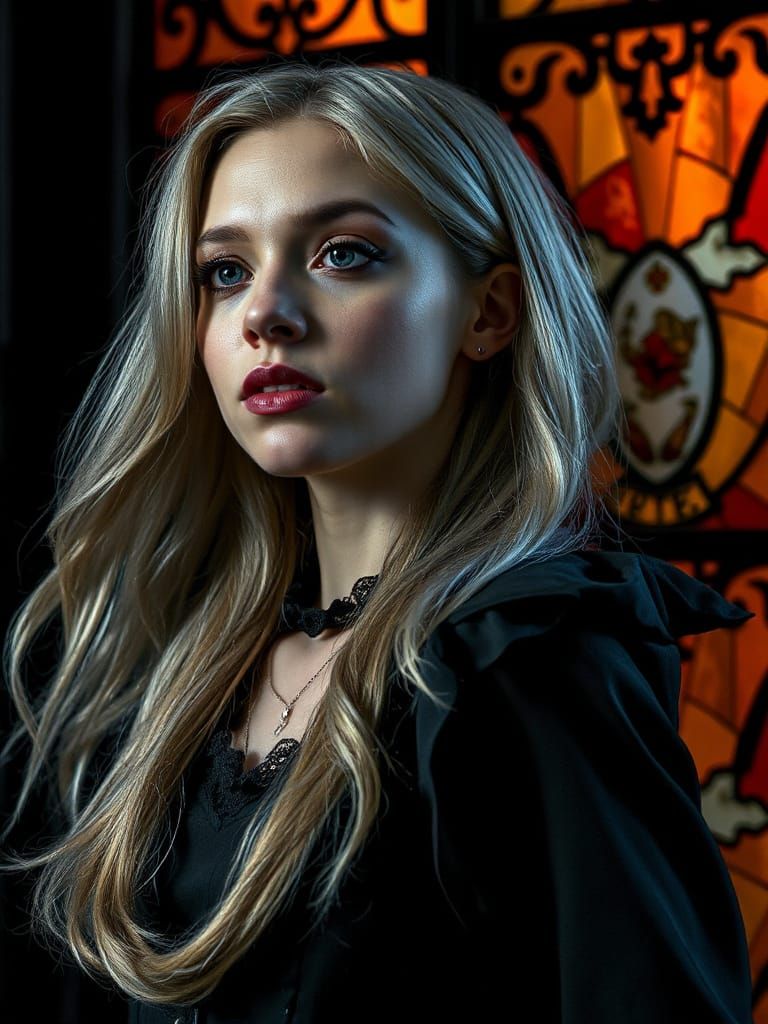 Dark Romantic Portrait in Gothic Style