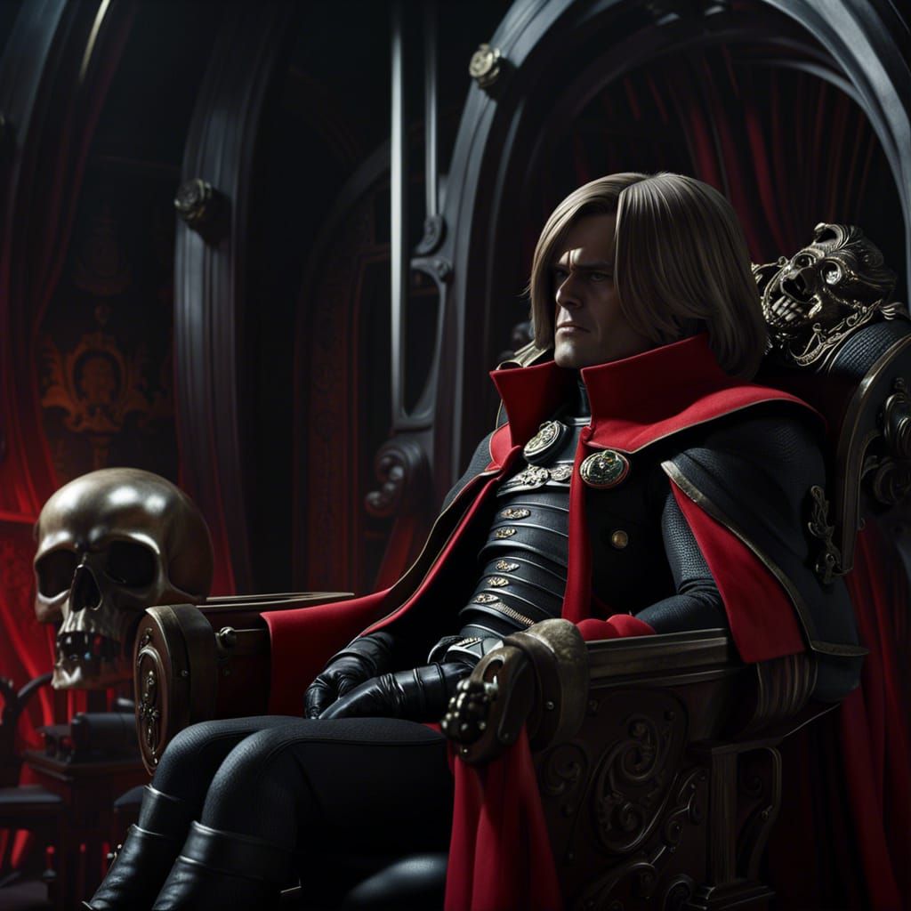 Grim Captain Harlock in Intricate 3D Render