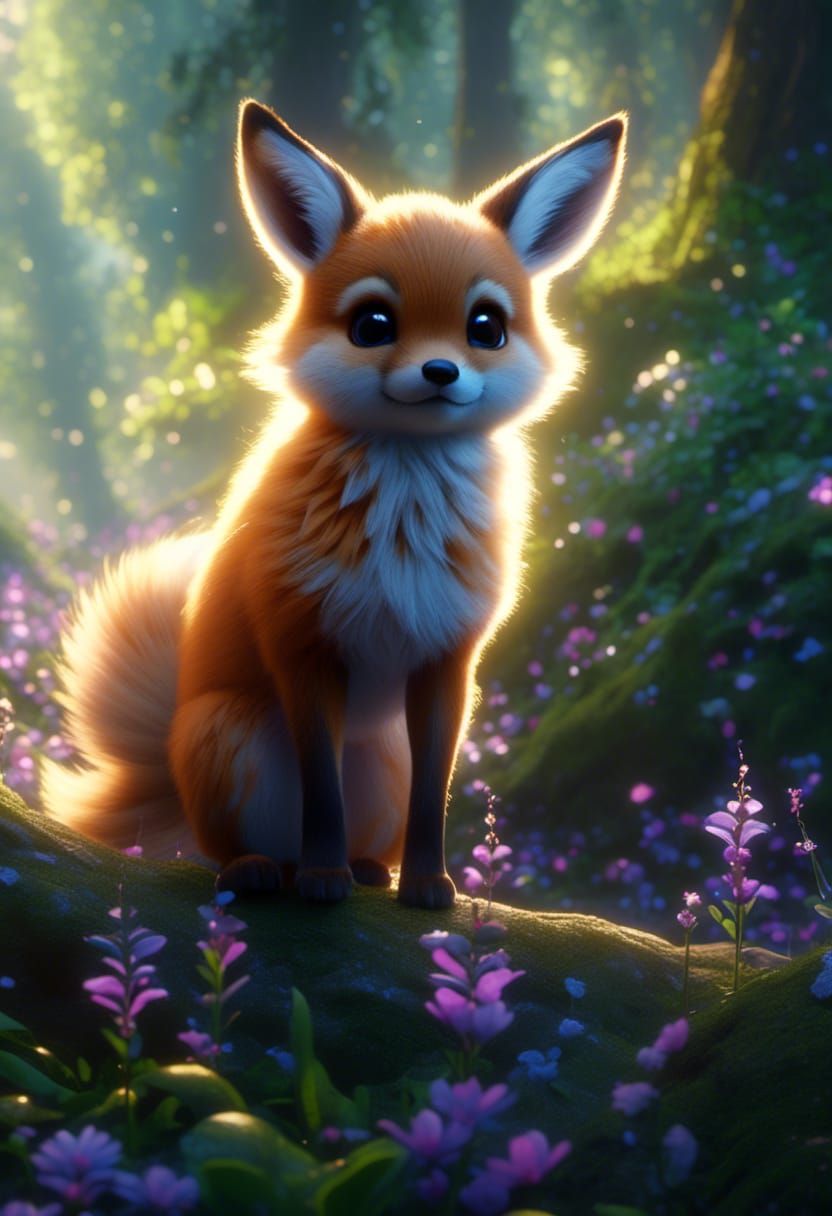 Detailed Eevee Pokemon Digital Art