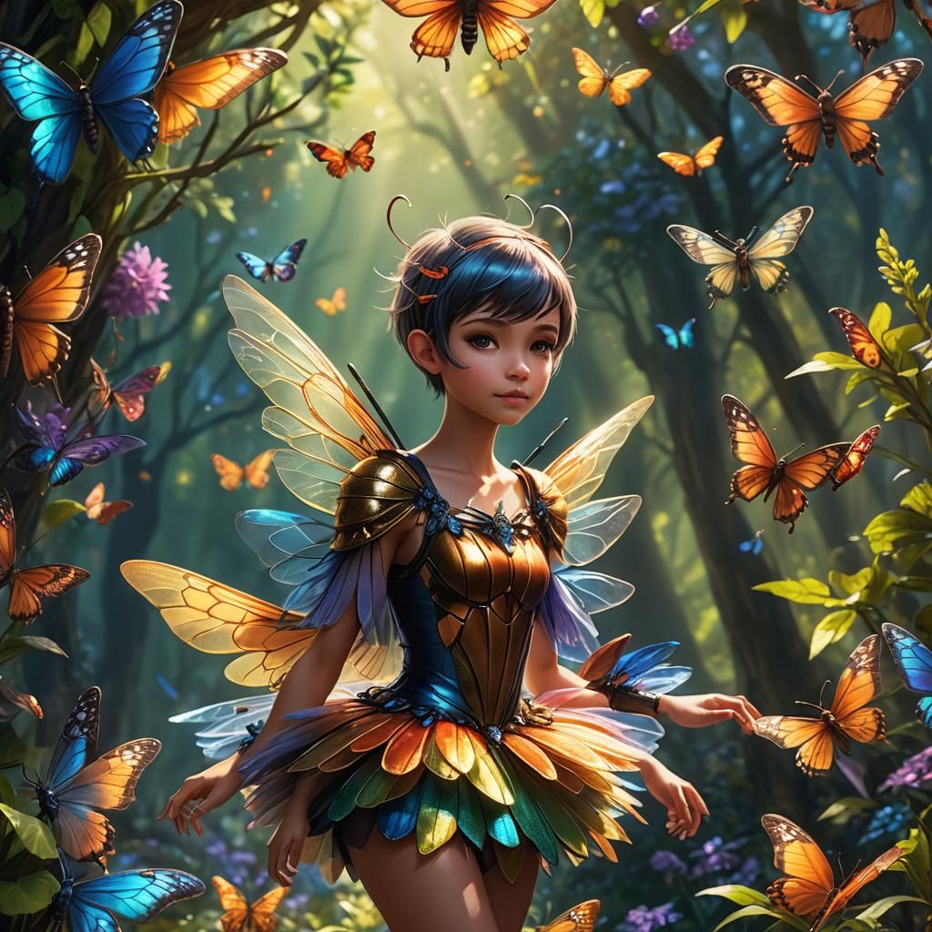 Enchanted Pixie in Whimsical Forest