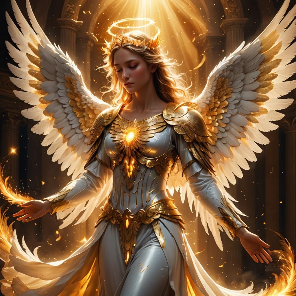 Celestial Seraphim Angel in Digital Art