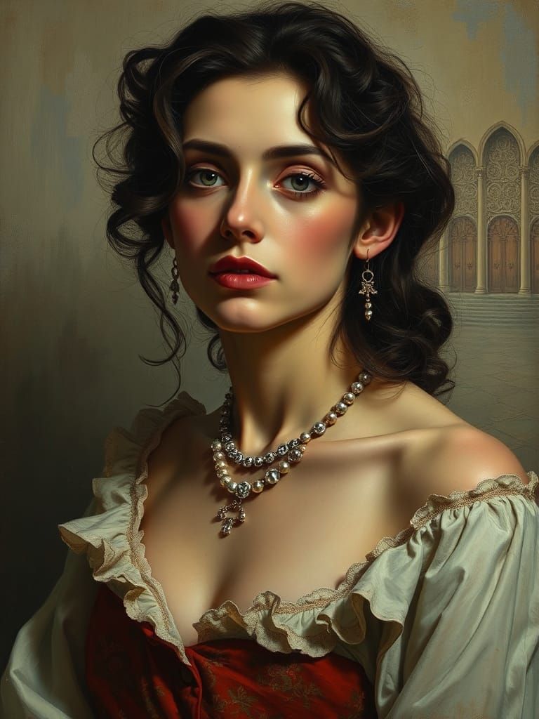 Mysterious Philosopher in Elegant Classical Attire