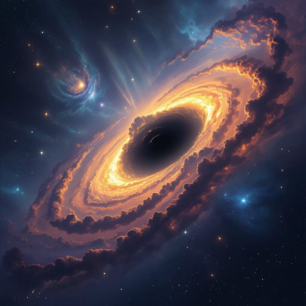 Cosmic Nebula Birth of Universe with Black Hole