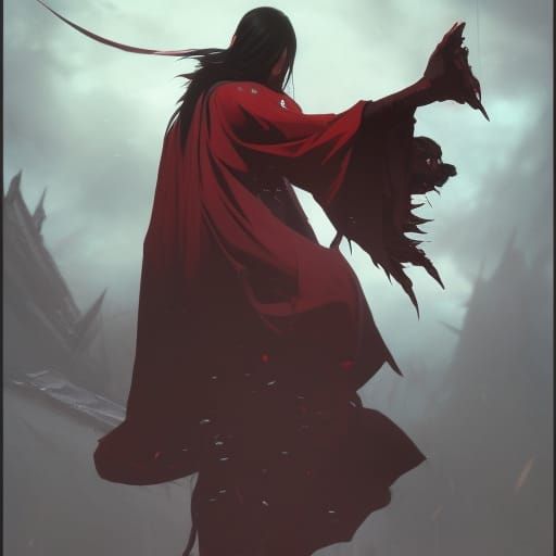 Itachi Uchiha: Dark Fantasy Concept Art