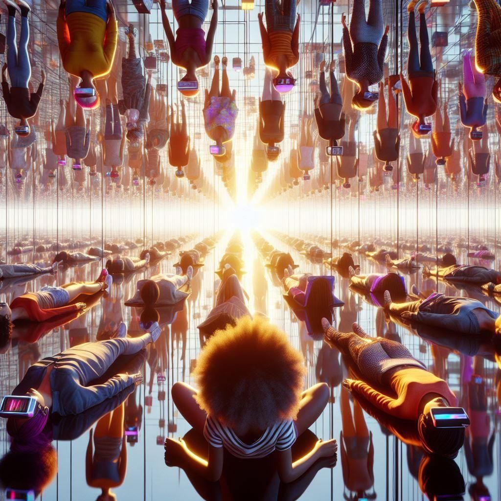 Abstract Swirling Colors and Shapes