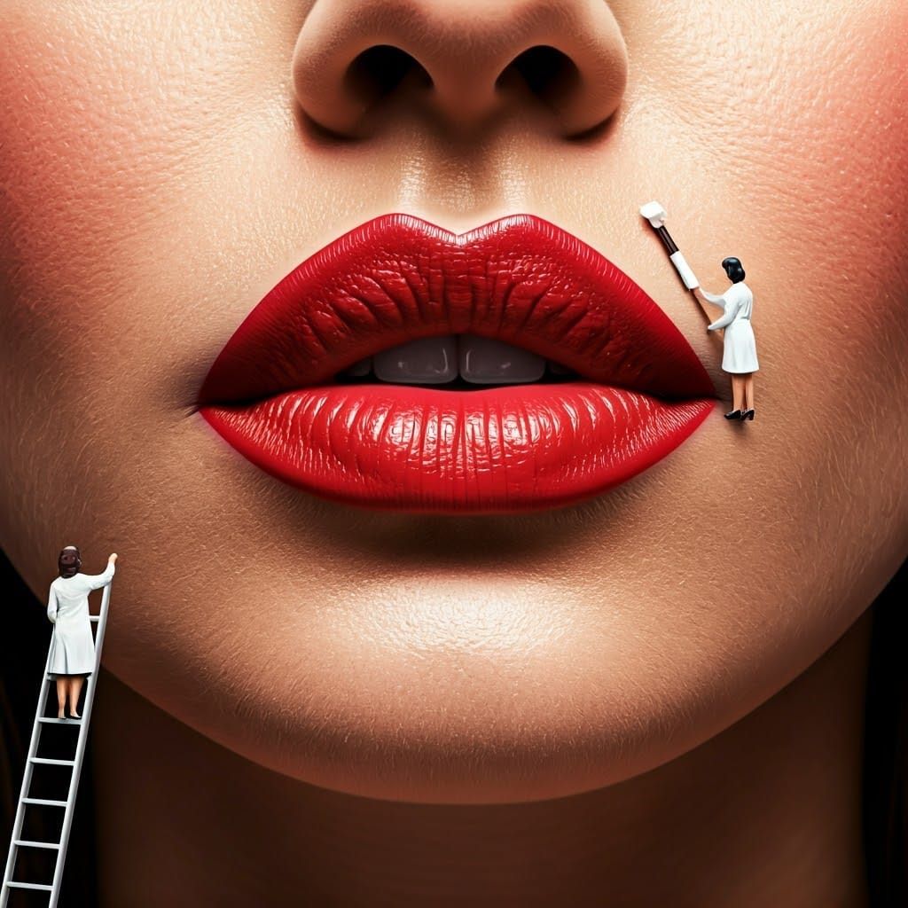 Lip Artistry in Whimsical Style