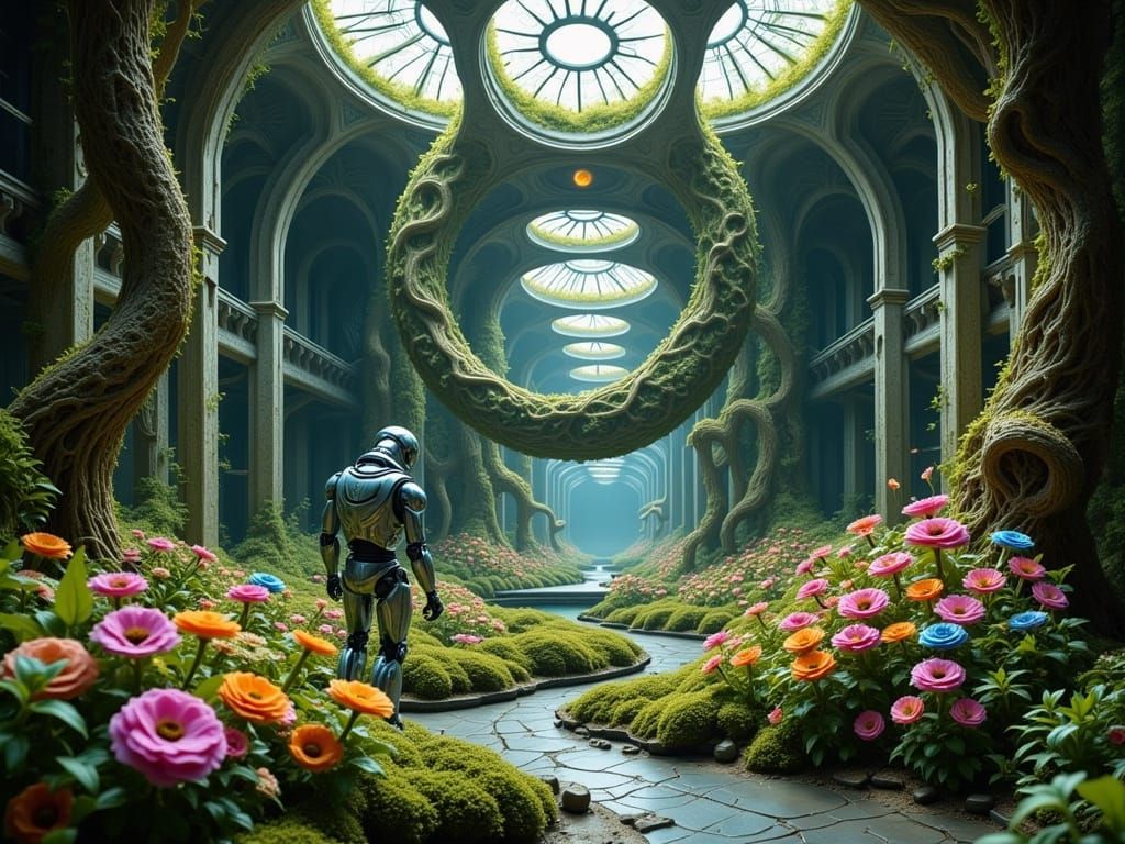 Space Station Transformed into Vibrant Floral Oasis in Cyber...