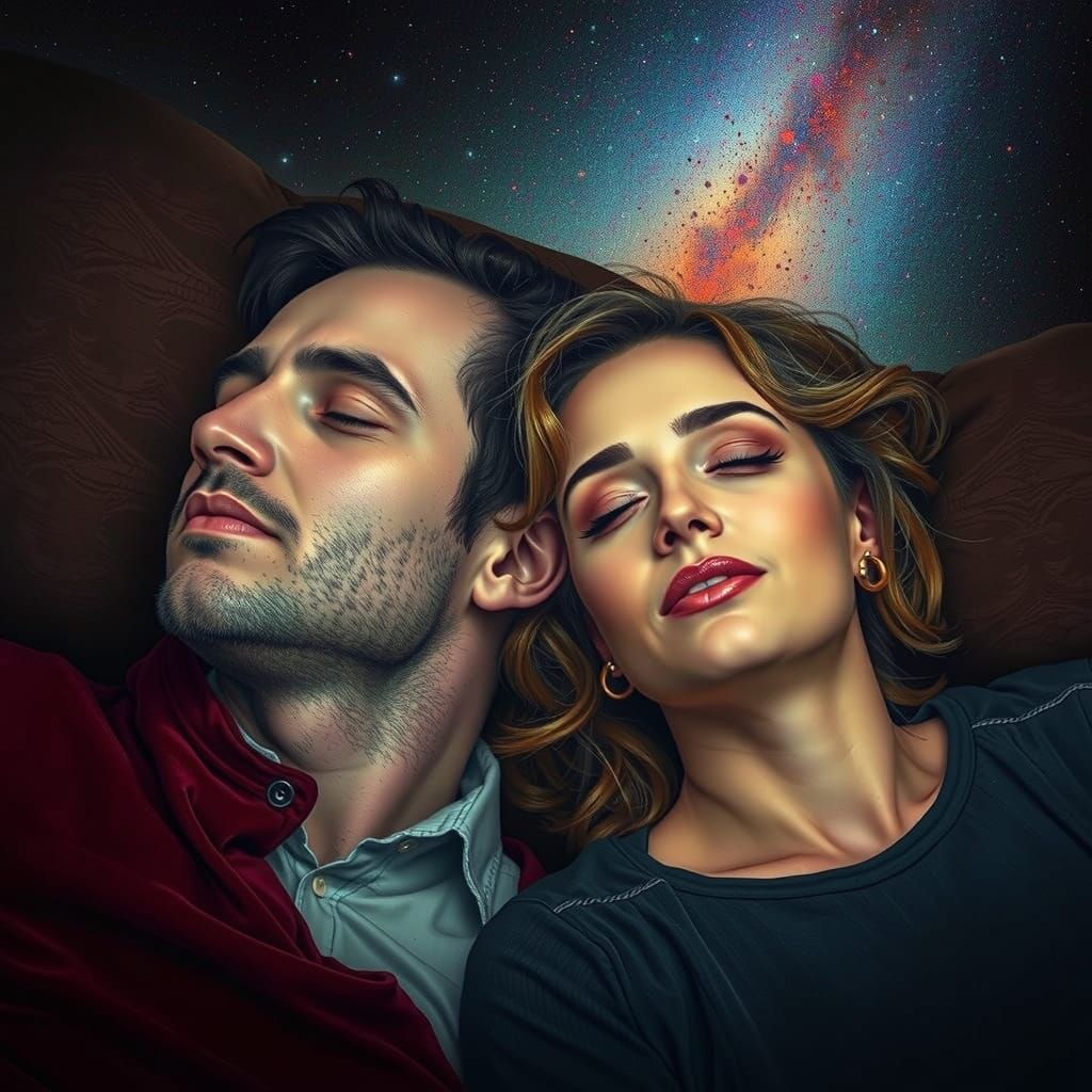 Dreamy Hyperrealistic Image of Couples Harmonious Future