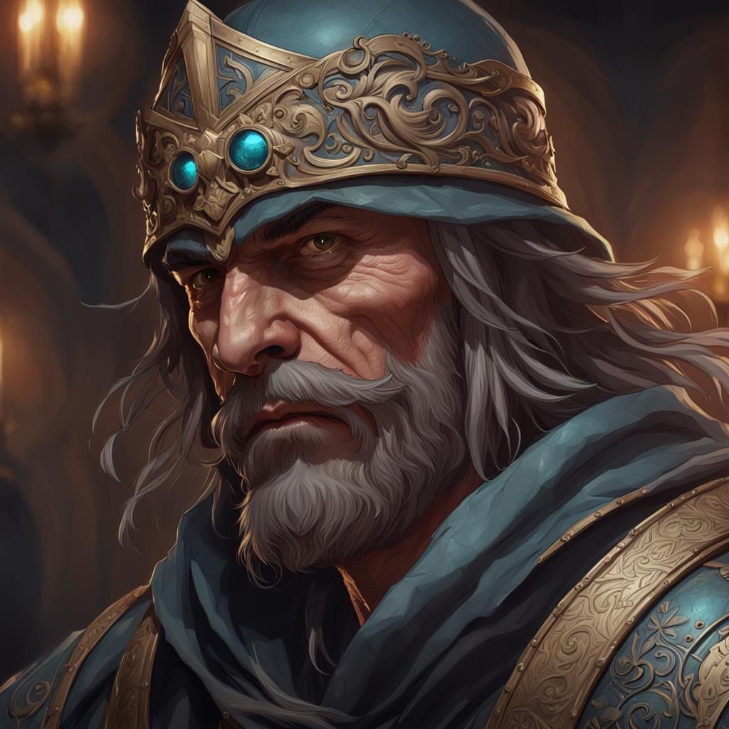 Dark Fantasy Medieval German Bandit Portrait