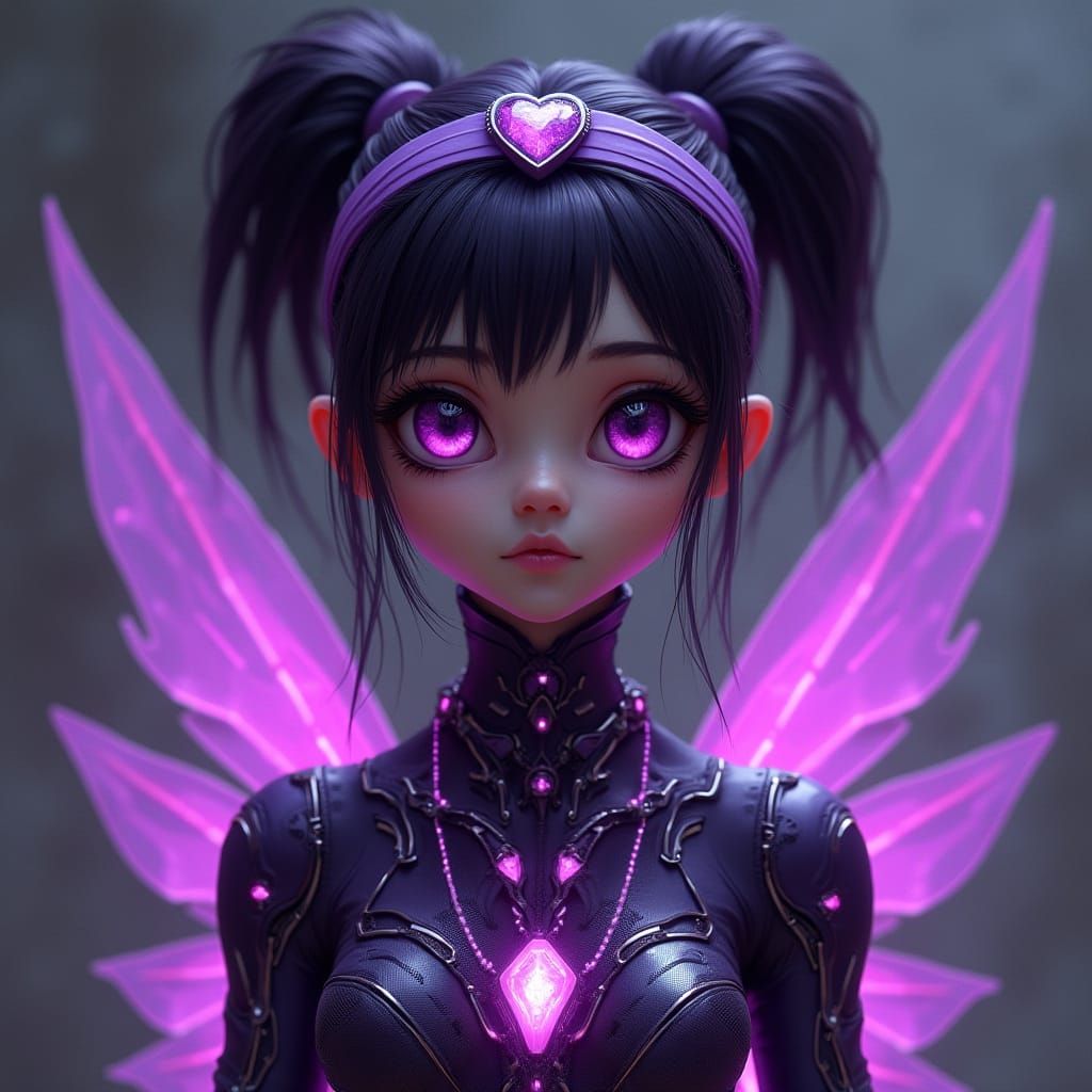 Cyberpunk Goddess of the Digital Age