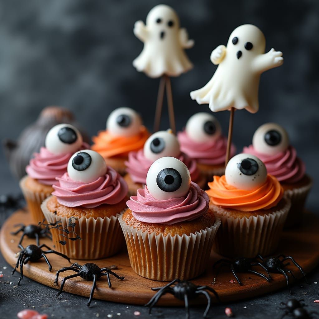 Creepy Cupcakes Displayed at Haunted Birthday Party