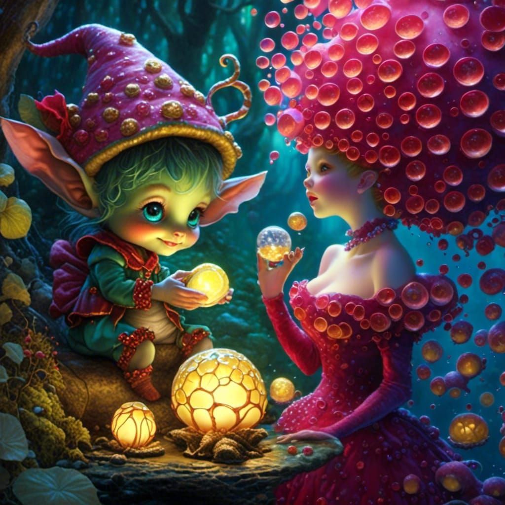 Ethereal Plus-Sized Fairy Woman in Alcohol Ink Style