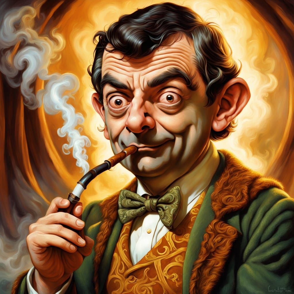 Mr. Bean as Hobbit in Fantasy Illustration