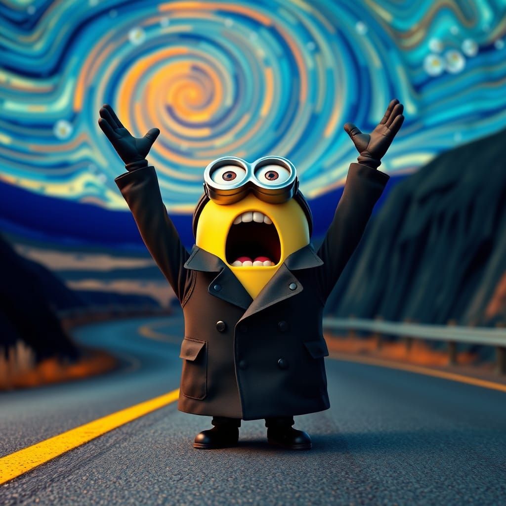 Minion Reimagines The Scream as 3D Digital Art
