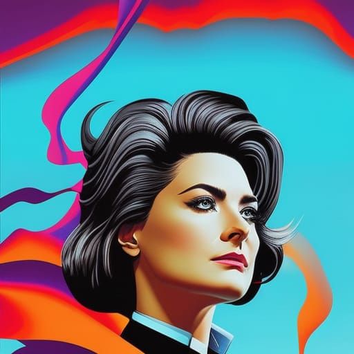 Hyperrealistic Twin Peaks Portrait in Splash Art Style
