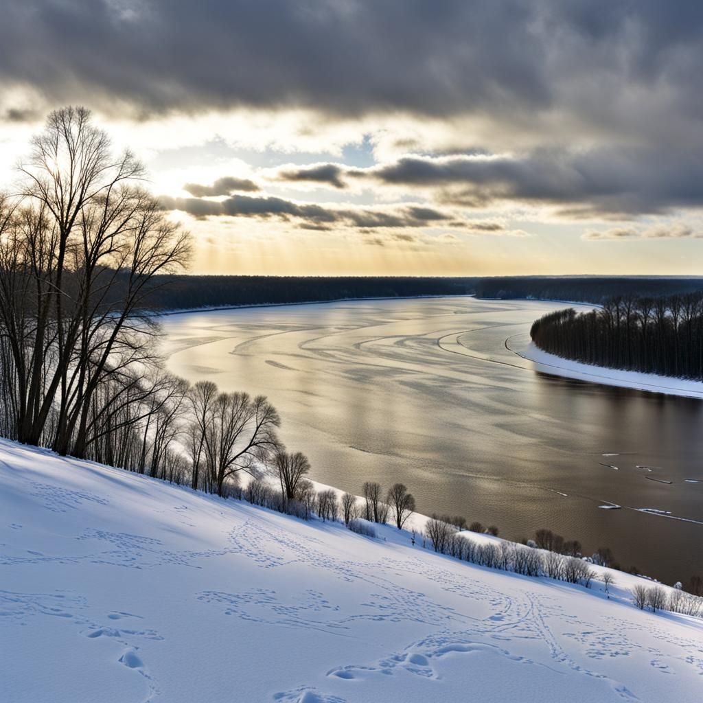Winter on the Mississippi River
