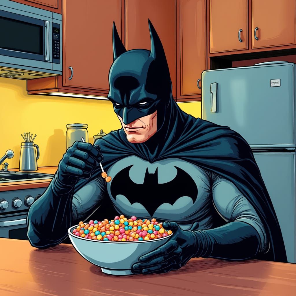Batman's Pop Art Breakfast Cereal