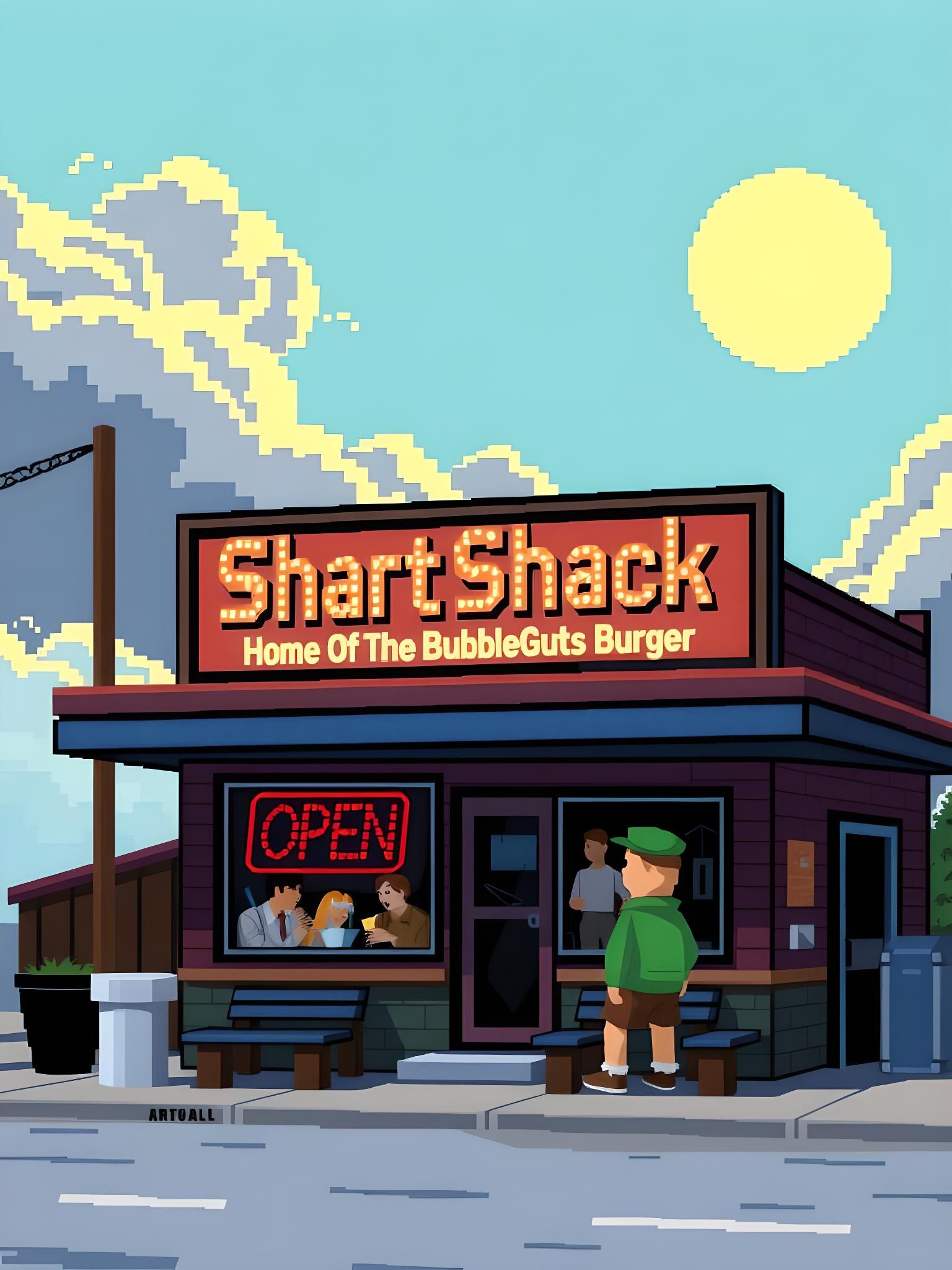 ShartShack Home Of The Bubble Guts Burger