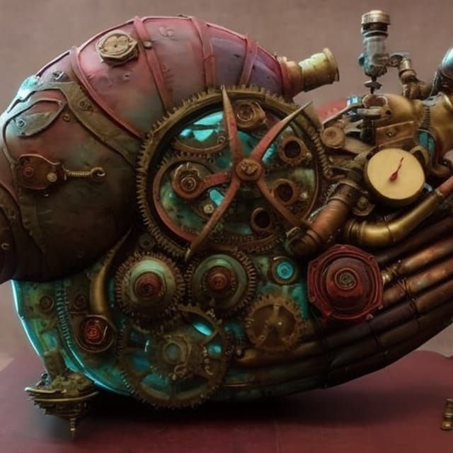 Steampunk Cyberpunk Mechanical Snail Creation