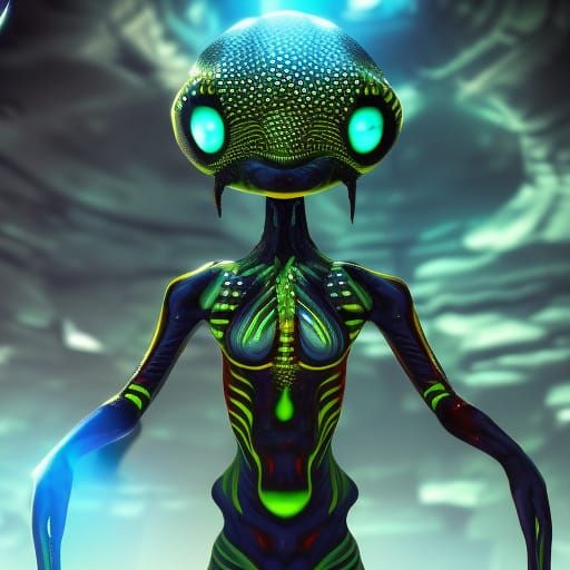 Friendly Aliens Initiate First Contact: 3D Render