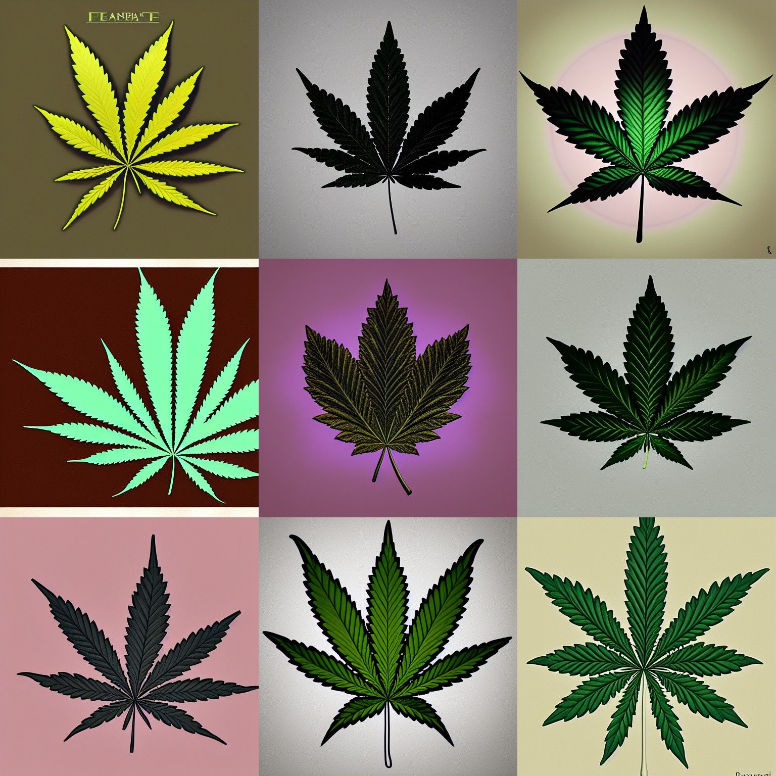 A cannabis leaf centred , trending on Artstation , futurism , Rebecca Sugar