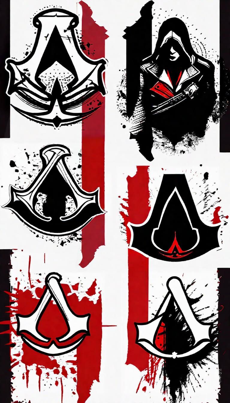 Assassin's Creed Logo as Trash Polka Tattoo