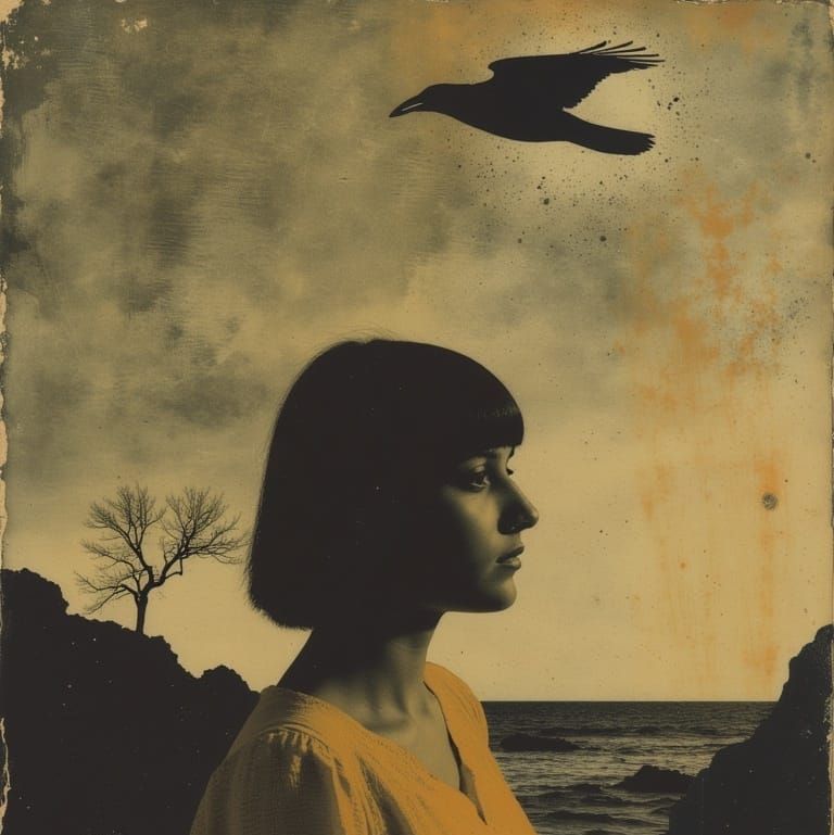 Golden Portrait of a Young Woman in a Sunset Glow