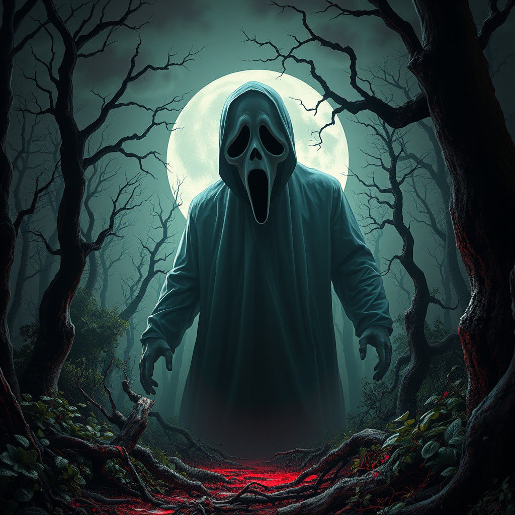 Ghostface in Cinematic Scream Poster